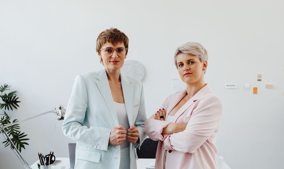 Portrait of courageous women leaders influencing corporate transformation